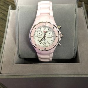 Tahitian Ceramic pink bezel Michele Watch